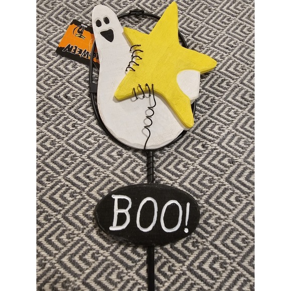 T.O.P. Other - Halloween Spring Top Yard Art Ghost And Star, Boo- 2ft Tall- Wal-Mart